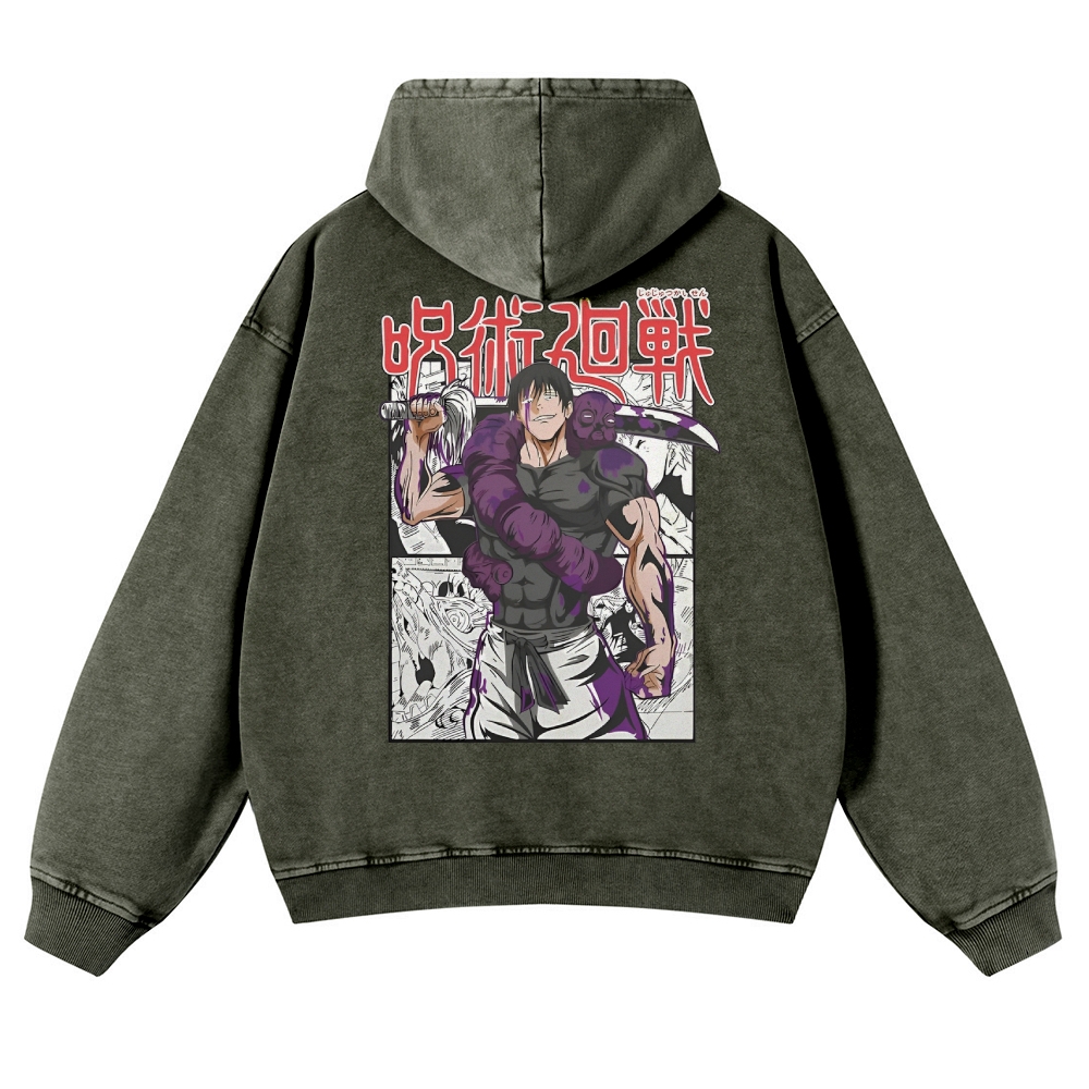 Vintage Washed Hoodie-AnimeClothe