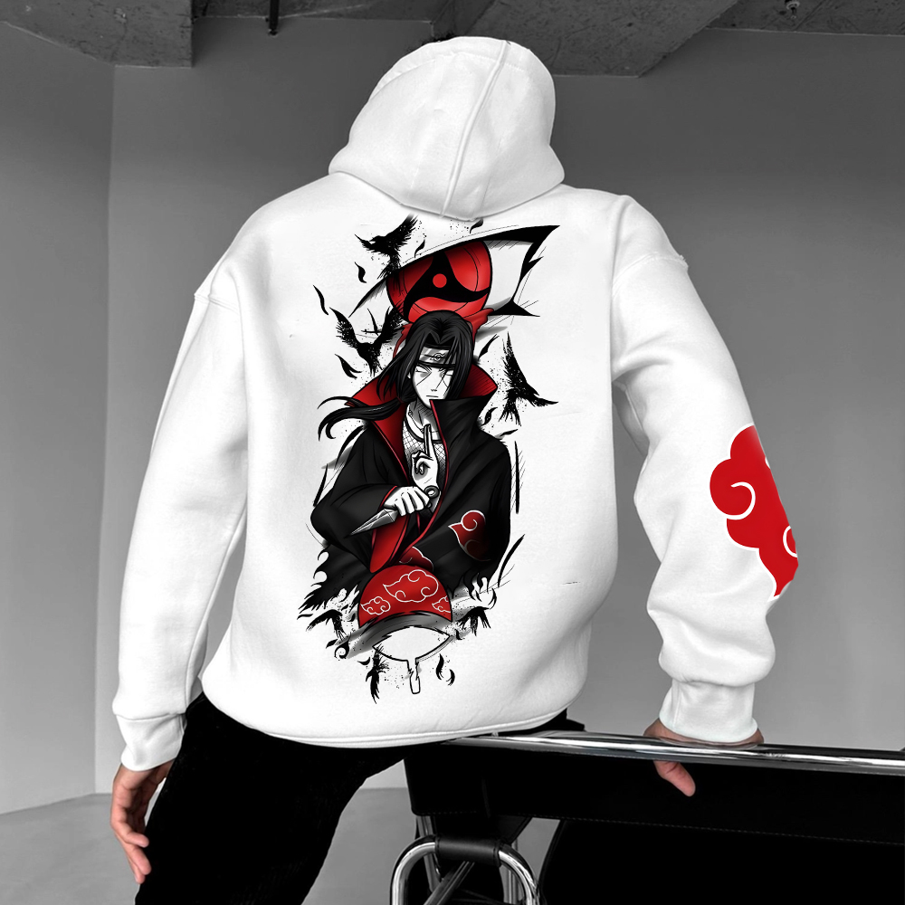 Oversized Unisex Anime Print Hoodie