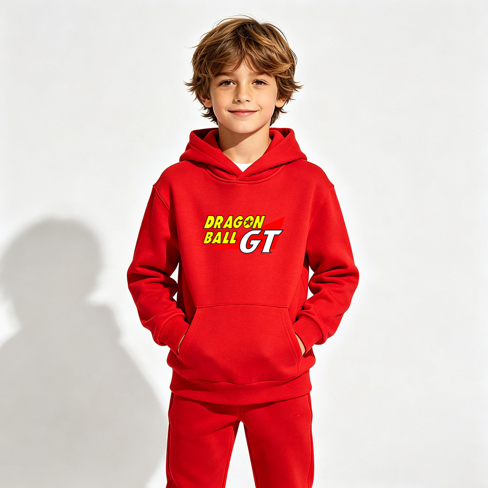 Dragon Ball Goku Anime Graphic Hoodie for Kids Cartoon Print Cotton Tee