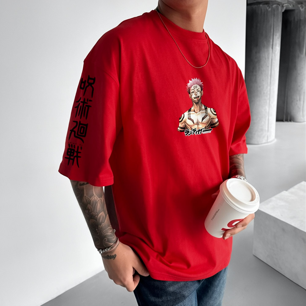 Jujutsu Kaisen Anime Theme Cartoon Print Pure Cotton T-Shirt