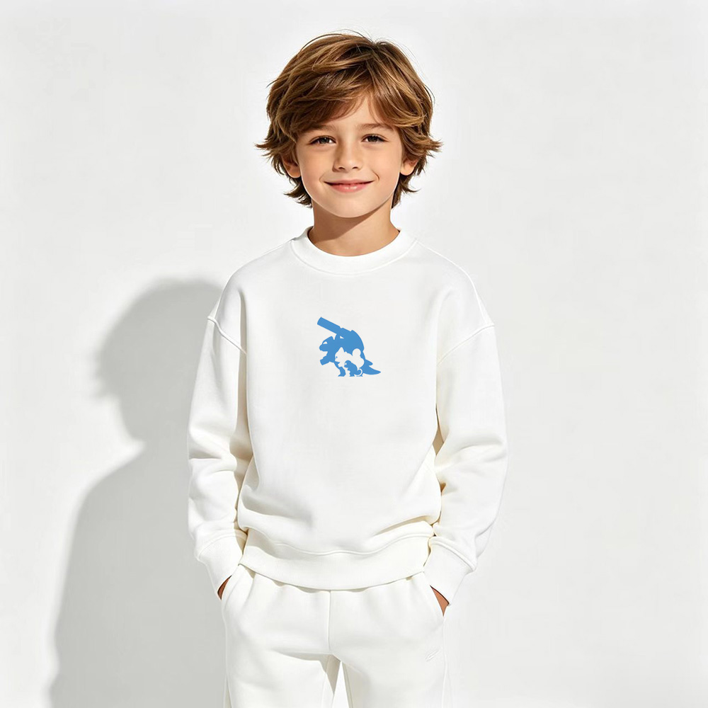 Pokémon Anime Graphic Crewneck Sweatshirt for Blastoise Kids Cartoon Print Cotton Tee