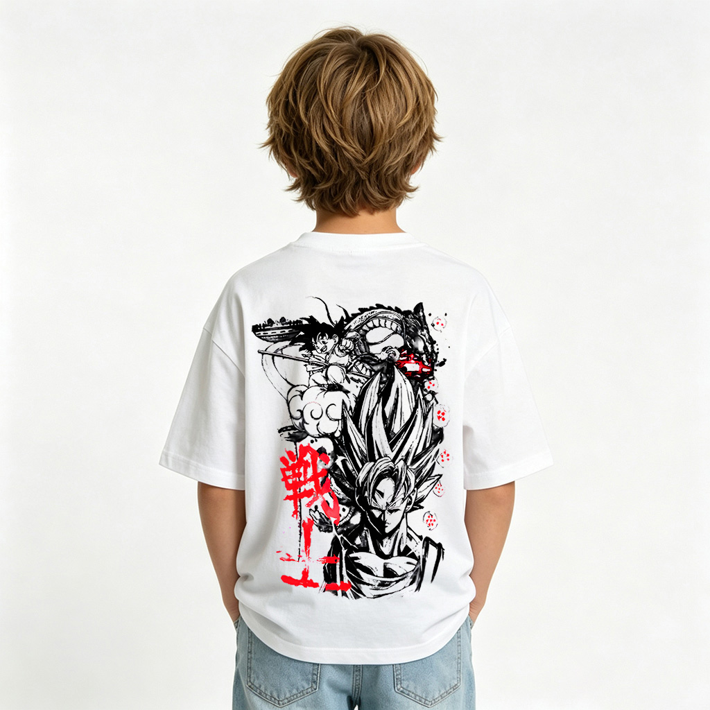 Dragon Ball Anime Graphic T-Shirt for Kids Cartoon Print Cotton Tee