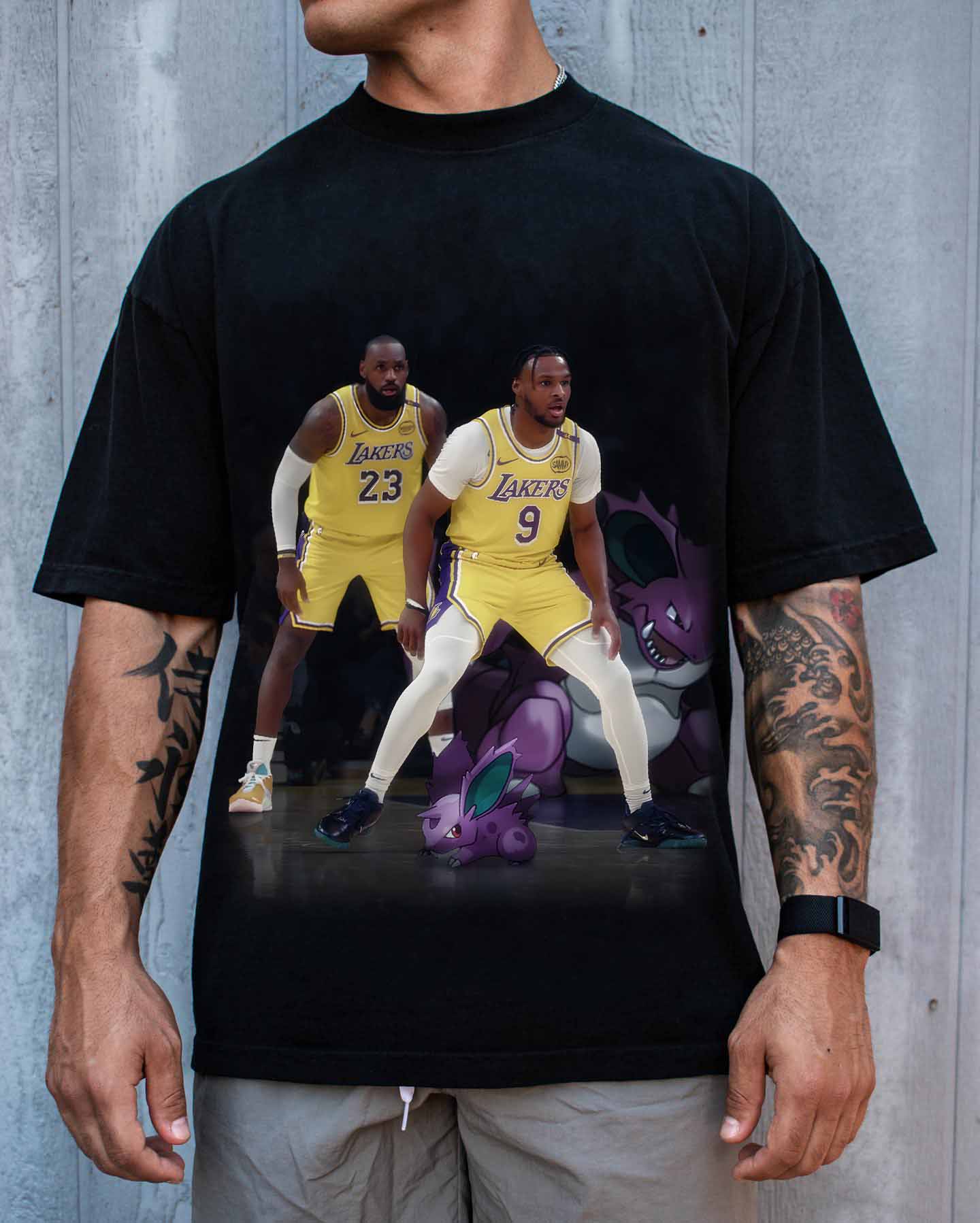 Unisex Vintage Tee丨 LeBron James  X Bronny James-AnimeClothe