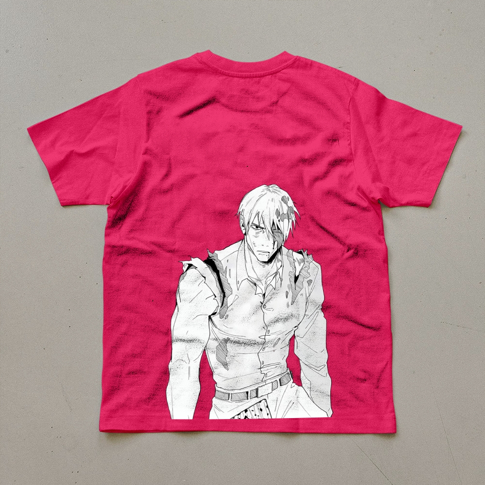 Unisex Oversized Anime Print T-Shirt-AnimeClothe