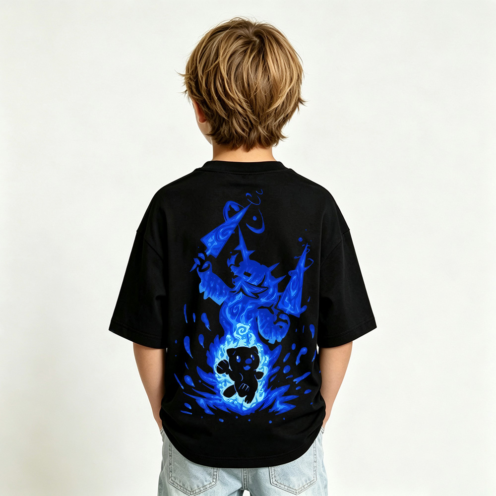 Pokémon Oshawott Anime Graphic T-Shirt for Kids Cartoon Print Cotton Tee