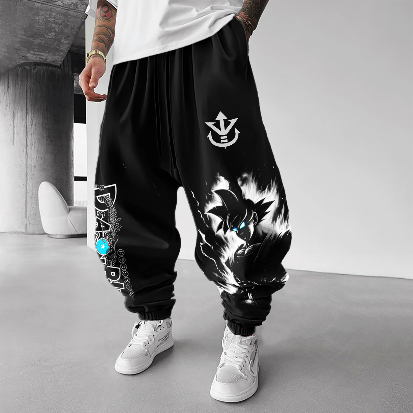 Unisex Oversized Anime-themed Casual Harem Pants-AnimeClothe