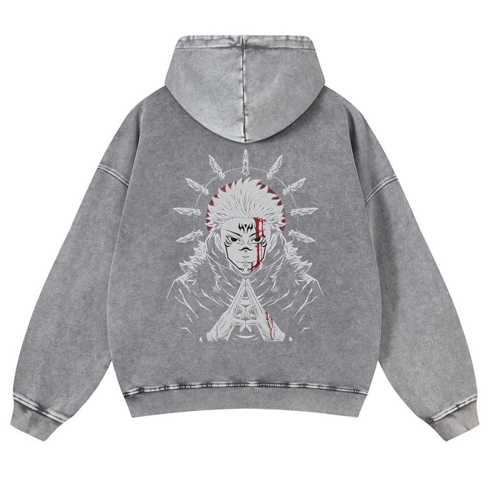 Vintage Washed Hoodie-AnimeClothe