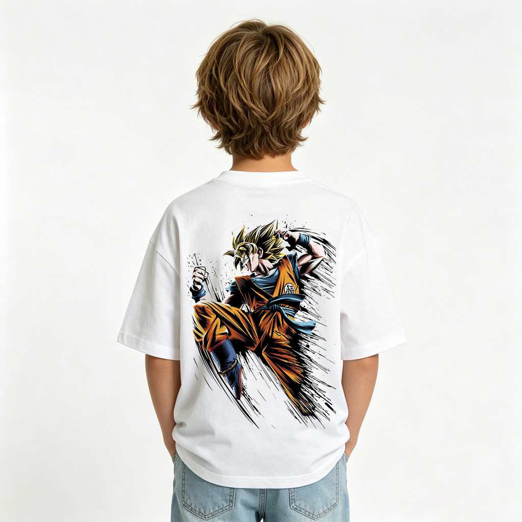 Dragon Ball Anime Graphic T-Shirt for Goku Kids Cartoon Print Cotton Tee