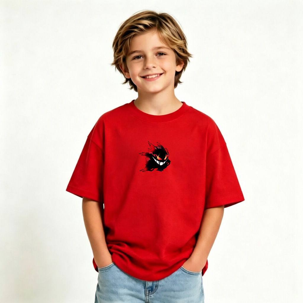 Pokémon Gengar Anime Graphic T-Shirt for Kids Cartoon Print Cotton Tee