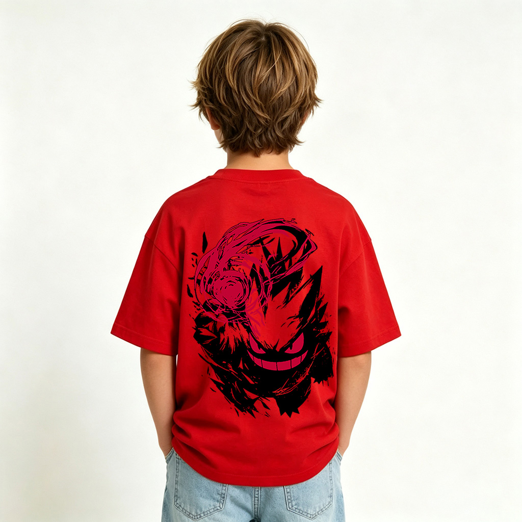 Pokémon Gengar Anime Graphic T-Shirt for Kids Cartoon Print Cotton Tee