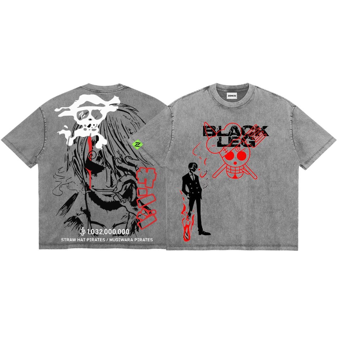 Sanji Washed T-Shirt丨One Piece
