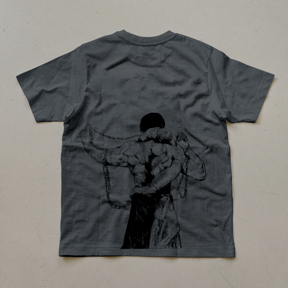 Unisex Oversized Anime Print T-Shirt-AnimeClothe