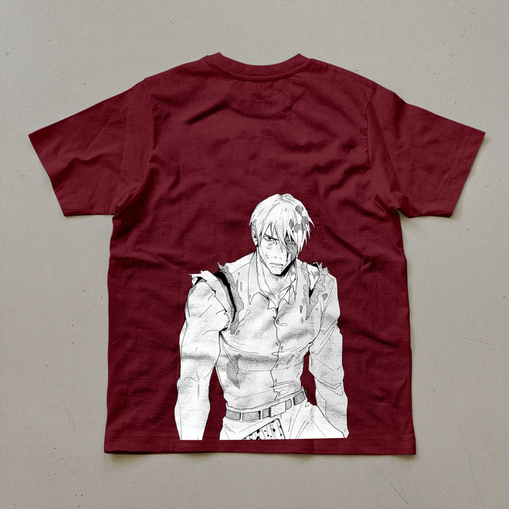 Unisex Oversized Anime Print T-Shirt-AnimeClothe
