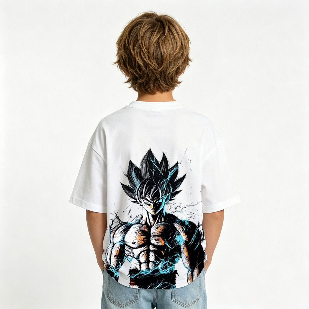 Dragon Ball Anime Graphic T-Shirt for Goku Kids Cartoon Print Cotton Tee