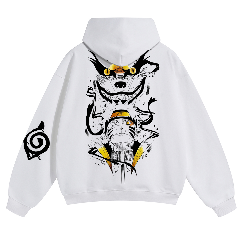 Oversized Unisex Anime Print Hoodie