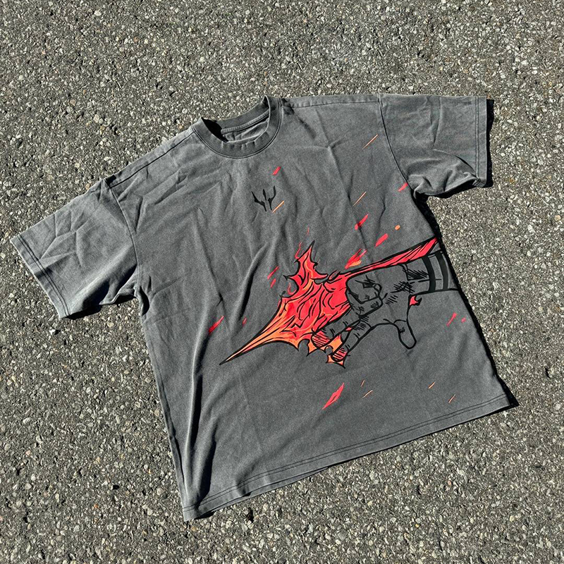 VINTAGE TEE丨Sukuna Fire Arrow Tee-JJK-AnimeClothe