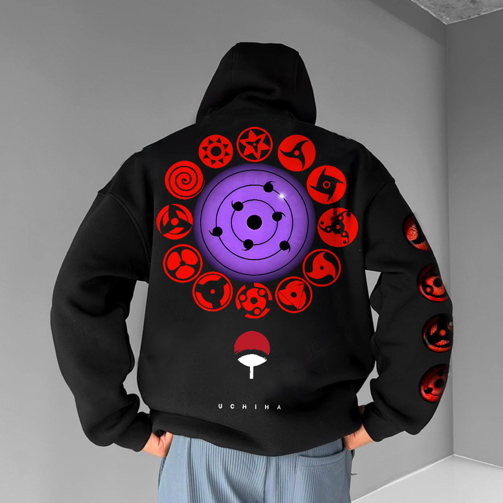 Oversized Unisex Anime Print Hoodie