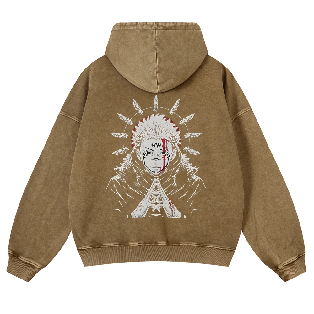 Vintage Washed Hoodie-AnimeClothe