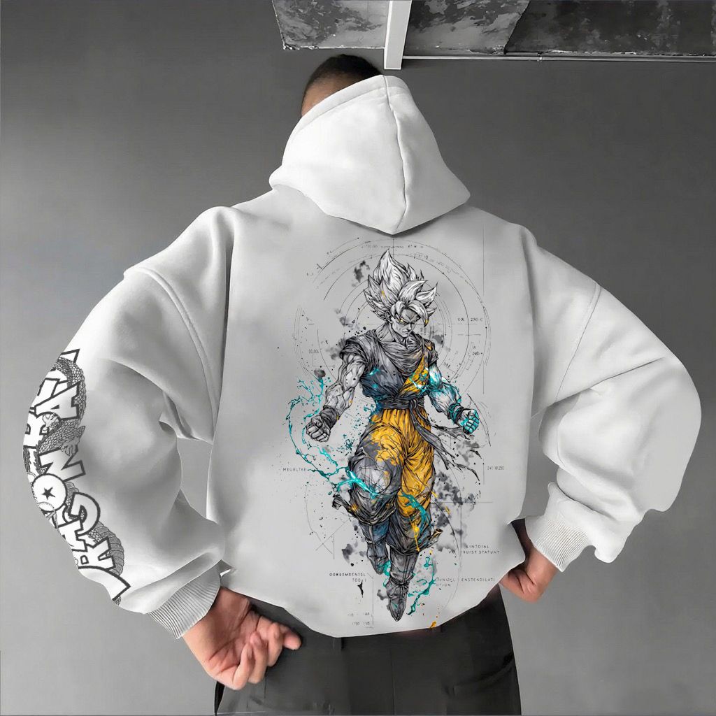 [Copy]Unisex Oversized Anime Print Hoodie