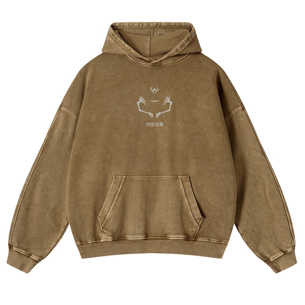 Vintage Washed Hoodie-AnimeClothe