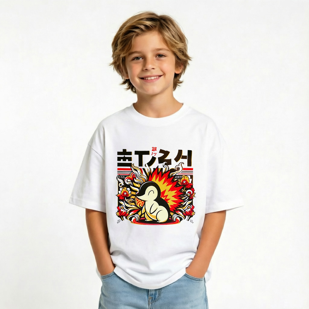 Pokémon Anime Graphic T-Shirt for Kids Cartoon Print Cotton Tee