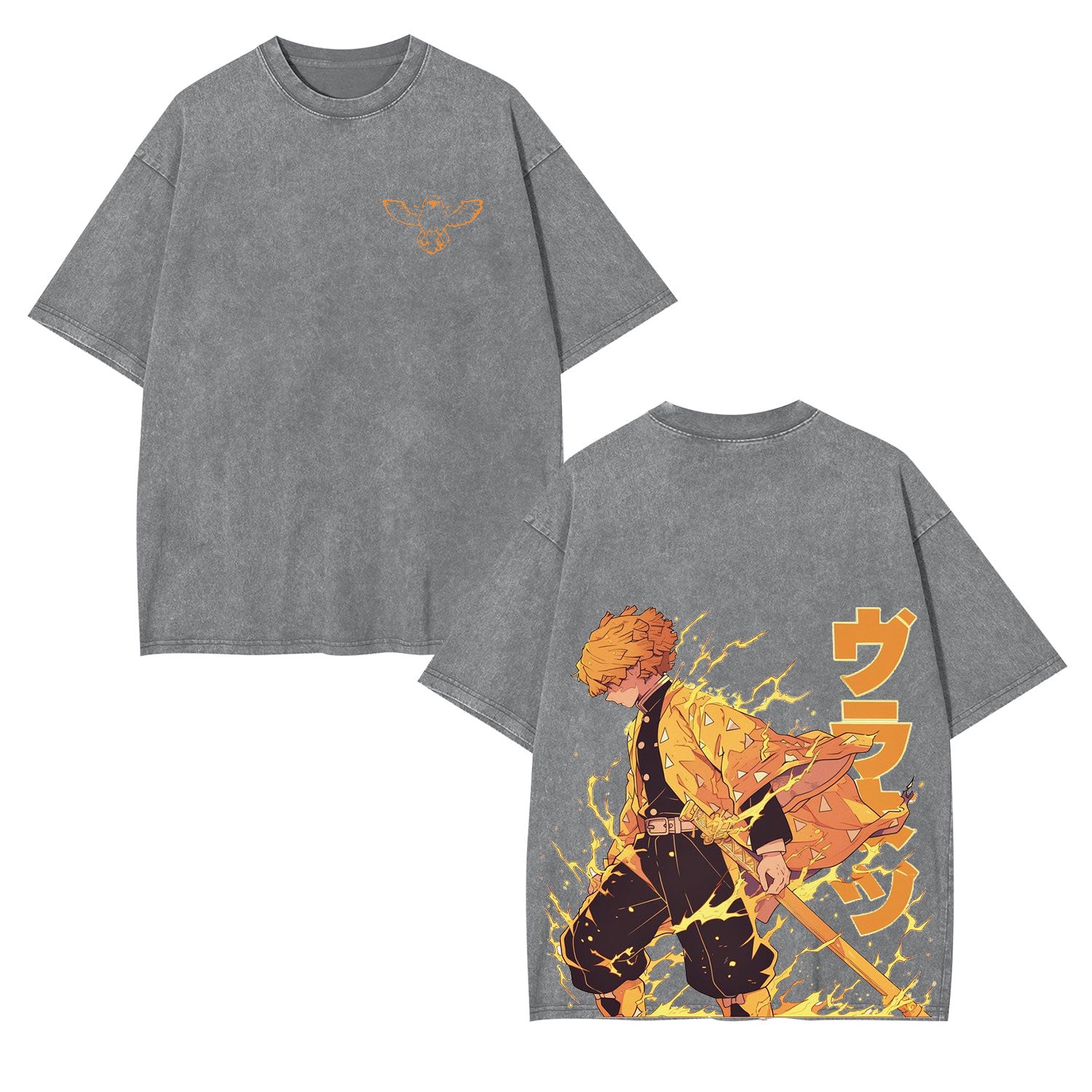 DEMON SLAYER ZENITSU UNISEX ANIME OVERSIZED TEE-[DS]