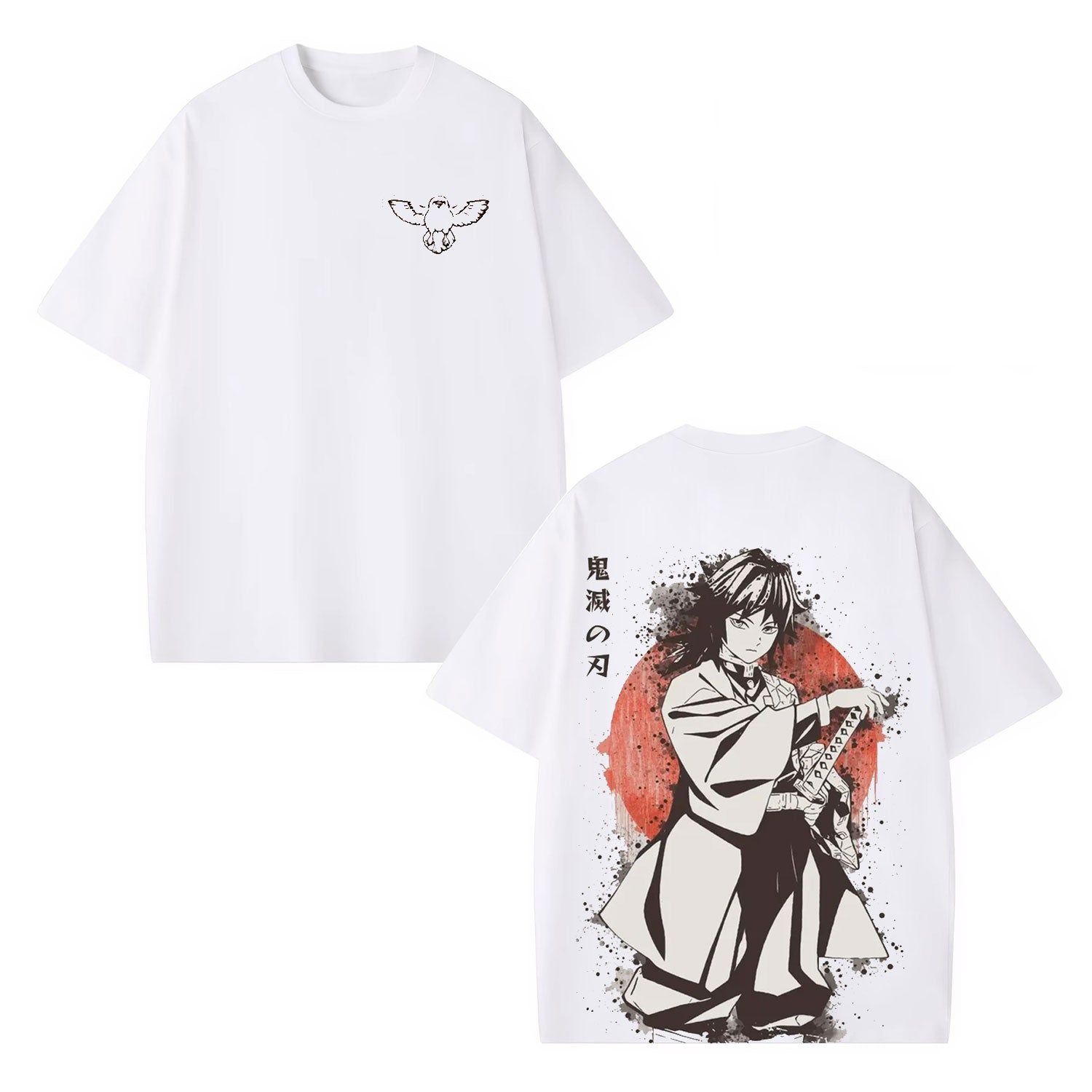 GIYUU TOMIOKA DEMON SLAYER ANIME UNISEX WASHED T-SHIRT -[DS]