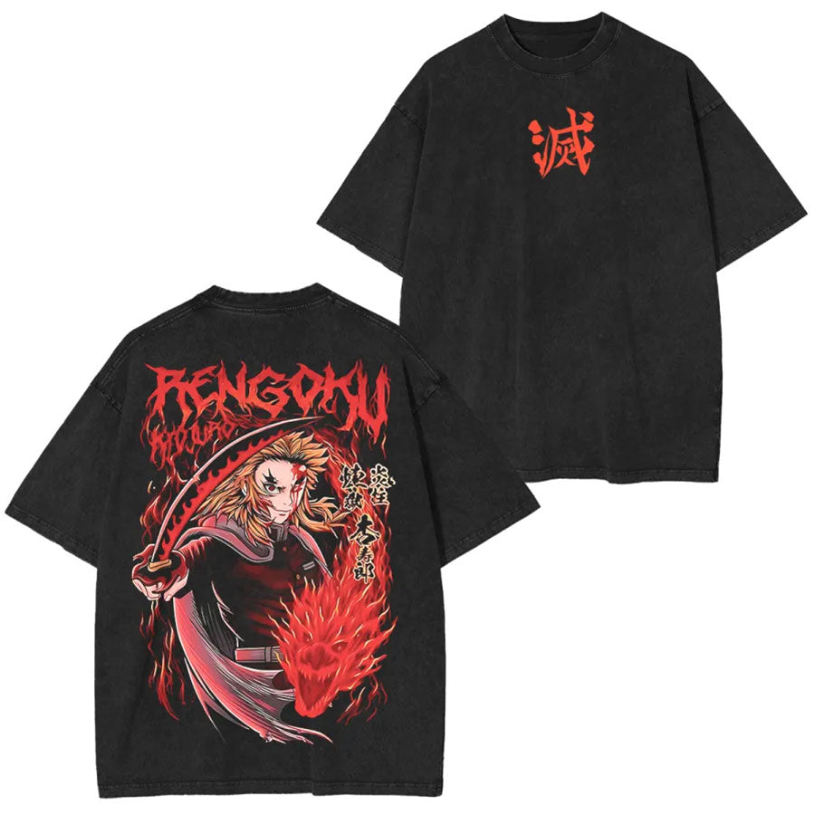 KYOJURO RENGOKU DEMON SLAYER OVERSIZED T-SHIRT-[DS]