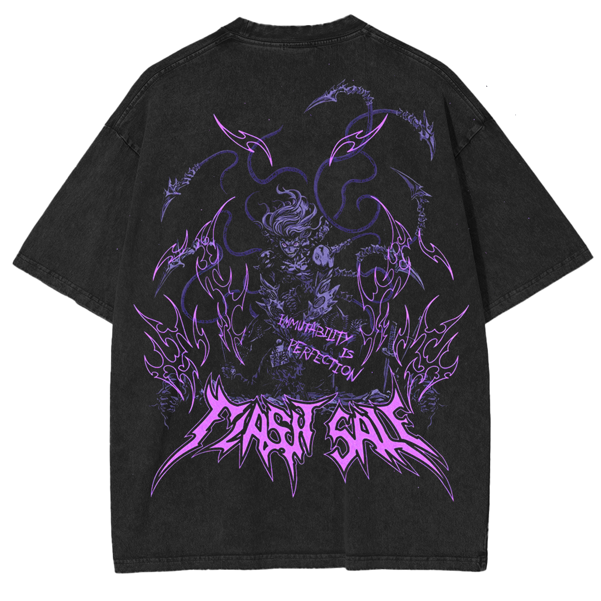 Muzan Kibutsuji Purple, Demon Slayer Anime Unisex Washed T-Shirt