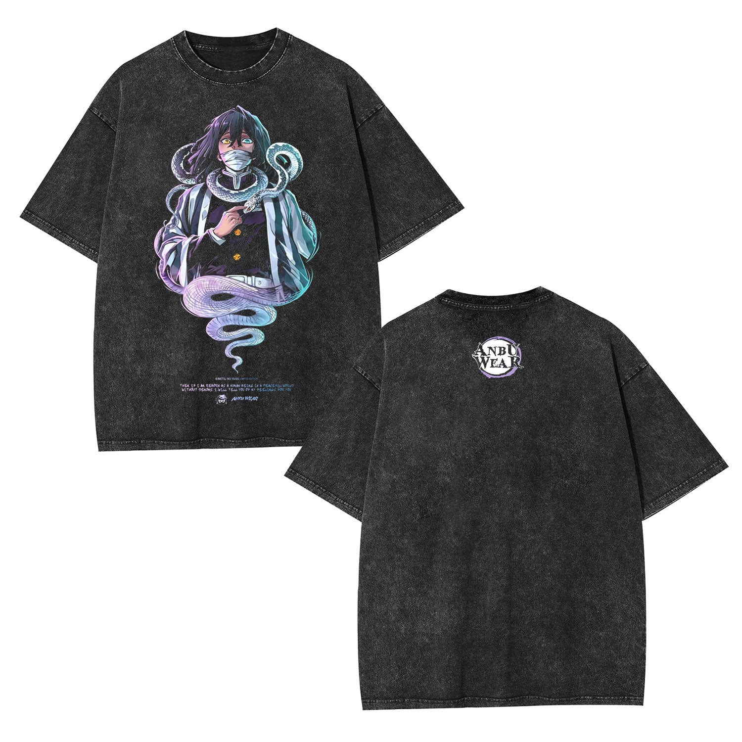 OBANAI IGURO UNISEX ANIME OVERSIZED TEE  DEMON SLAYER-[DS]