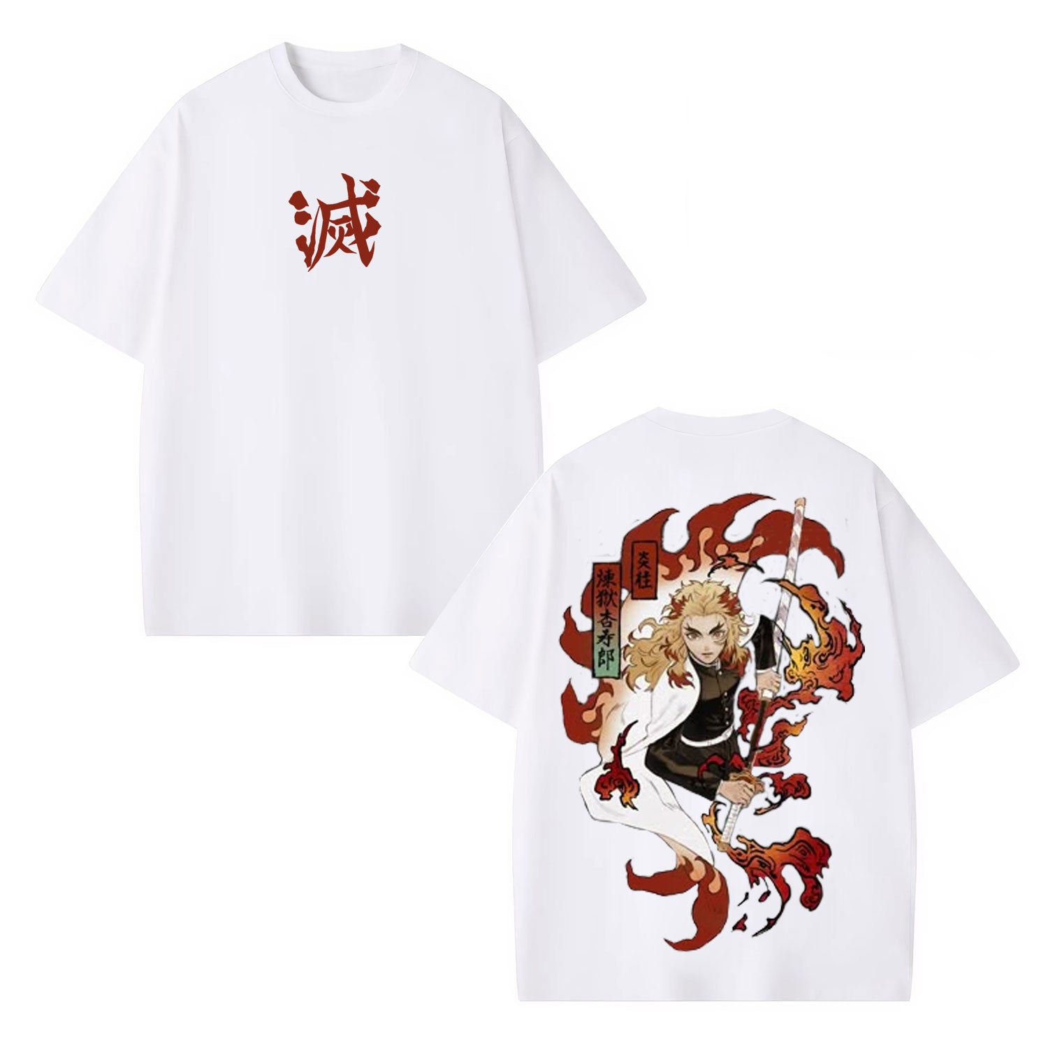 UNISEX ANIME INSPIRED VINTAGE OVERSIZED TEE丨DEMON SLAYER-[DS]