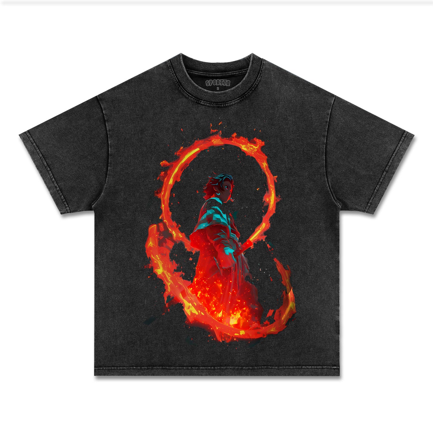 UNISEX ANIME INSPIRED VINTAGE TEE丨DEMON SLAYER-[FRONT]