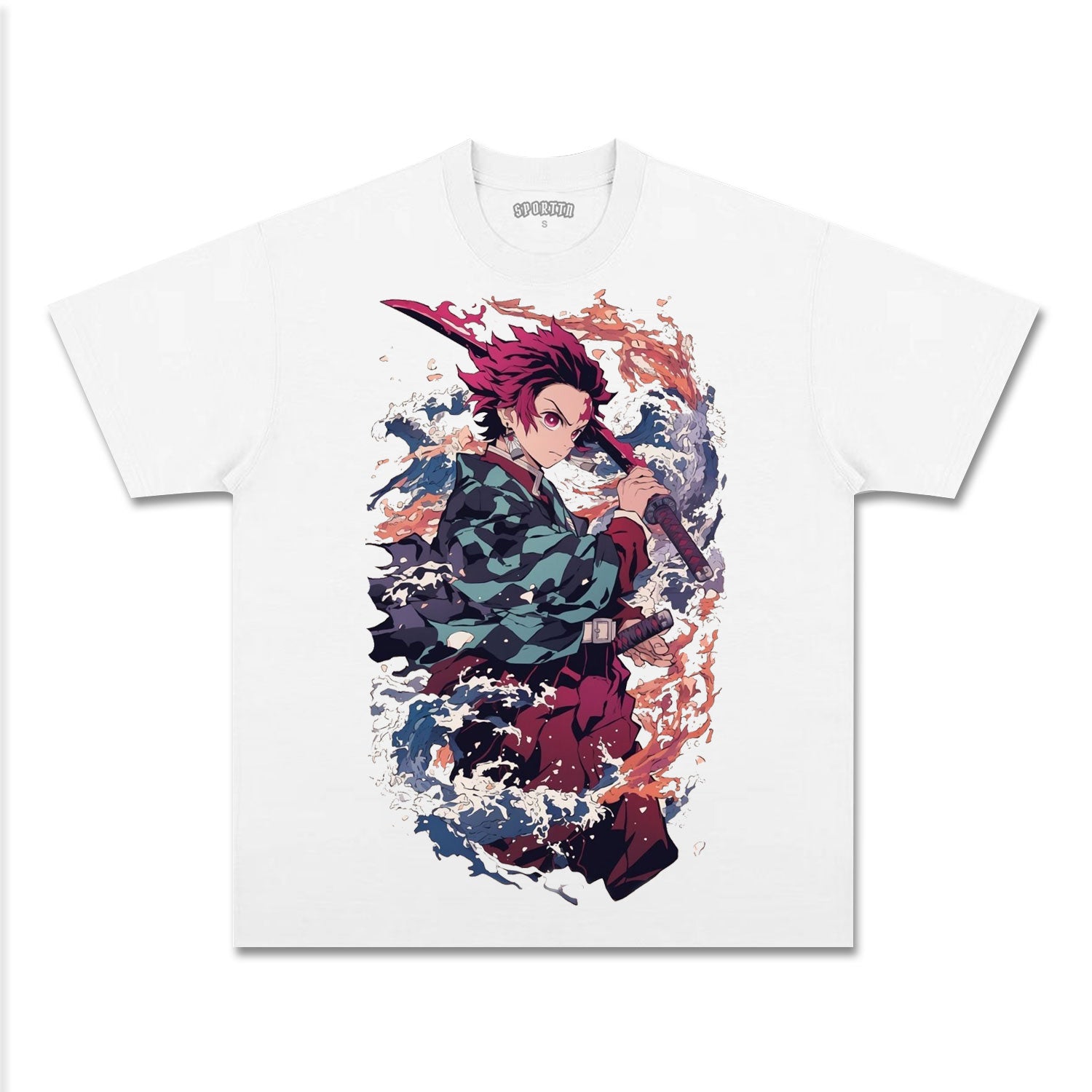 UNISEX ANIME INSPIRED VINTAGE TEE丨DEMON SLAYER-[FRONT]