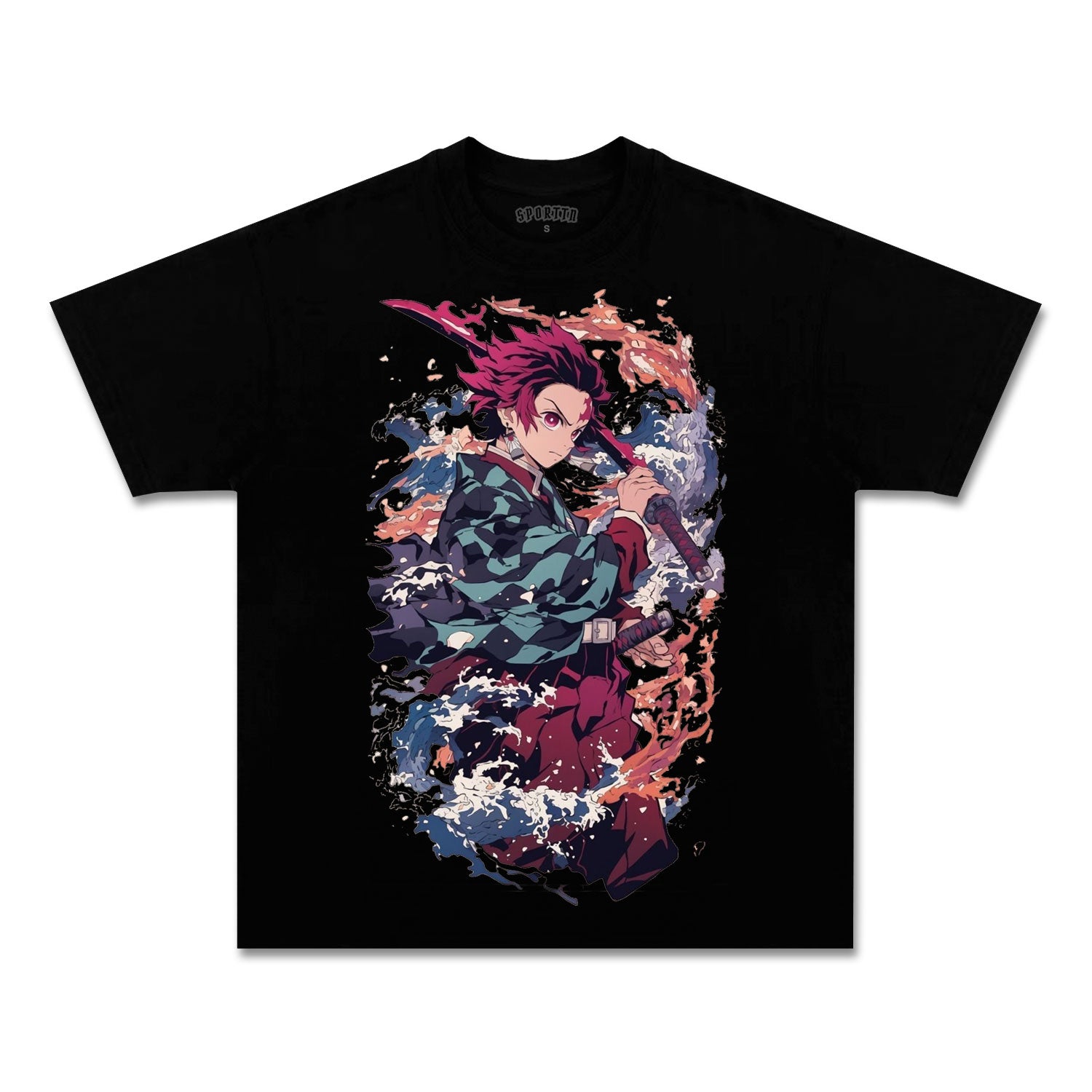 UNISEX ANIME INSPIRED VINTAGE TEE丨DEMON SLAYER-[FRONT]