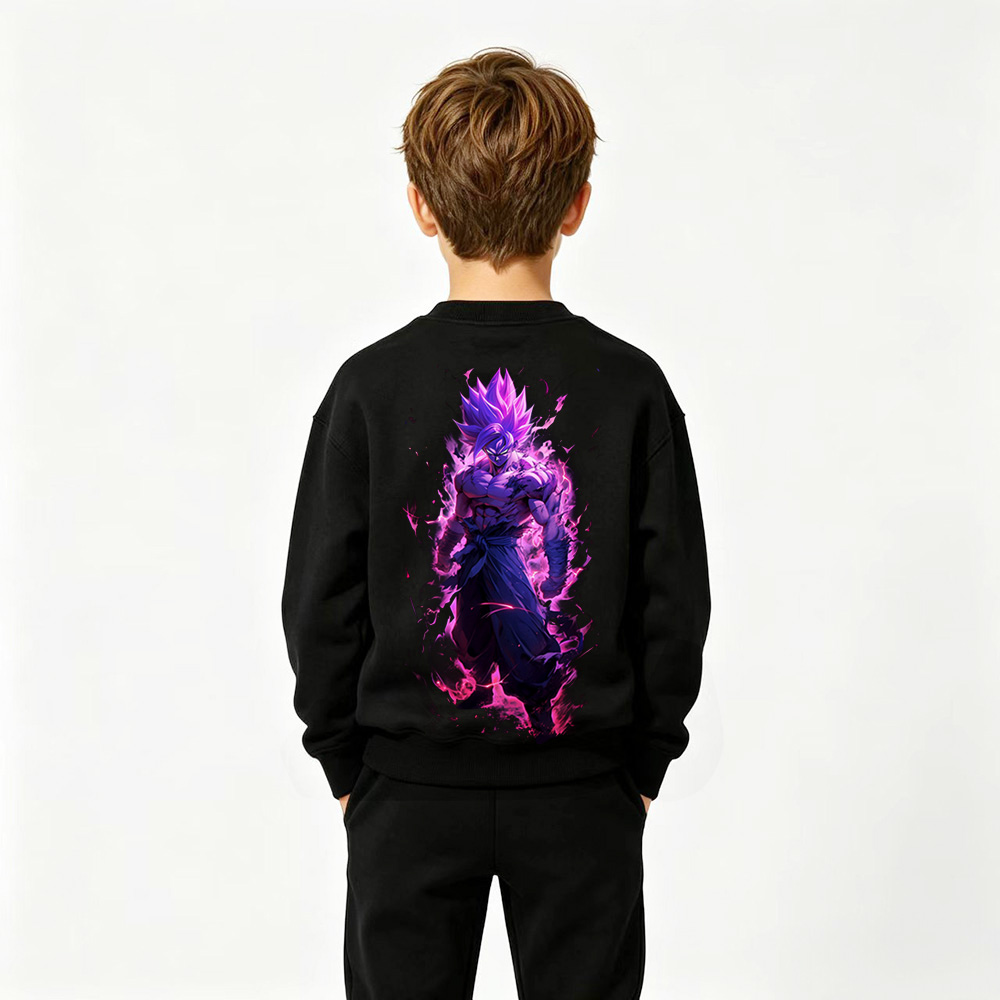 Dragon Ball Anime Graphic Crewneck Sweatshirt for Goku Kids Cartoon Print Cotton Tee