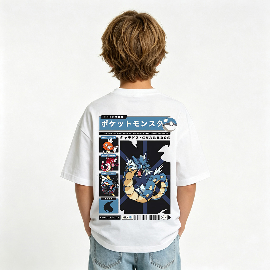 Pokémon Anime Graphic T-Shirt for Kids Cartoon Print Cotton Tee
