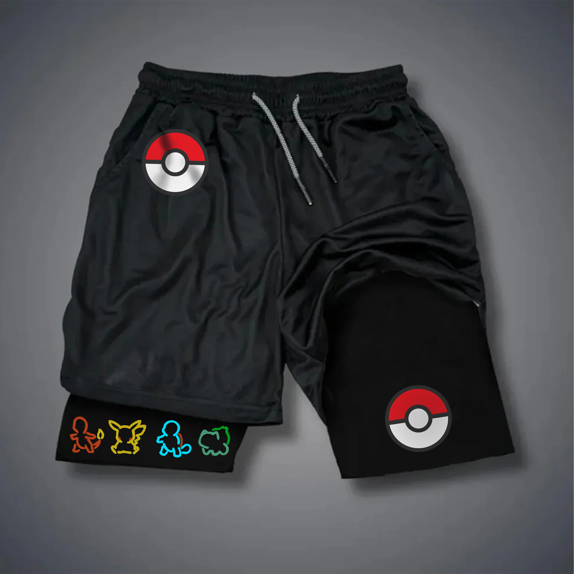 Unisex Casual Anime Streetwear Shorts-AnimeClothe