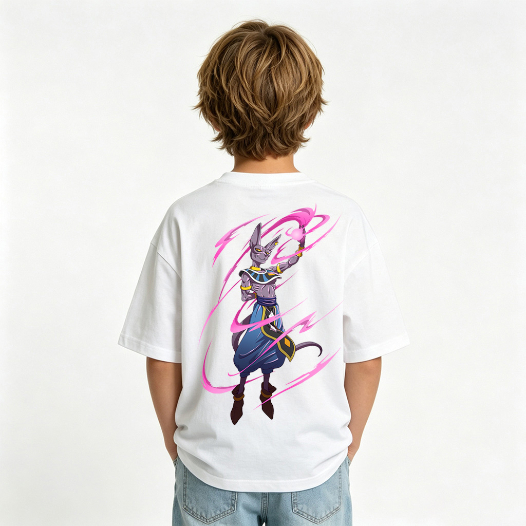 Dragon Ball Anime Graphic T-Shirt for Beerus Kids Cartoon Print Cotton Tee