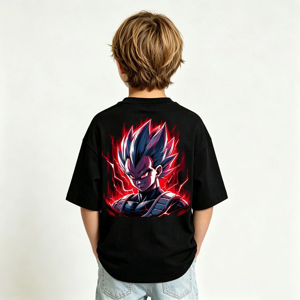 Dragon Ball Anime Graphic T-Shirt for Vegeta Kids Cartoon Print Cotton Tee