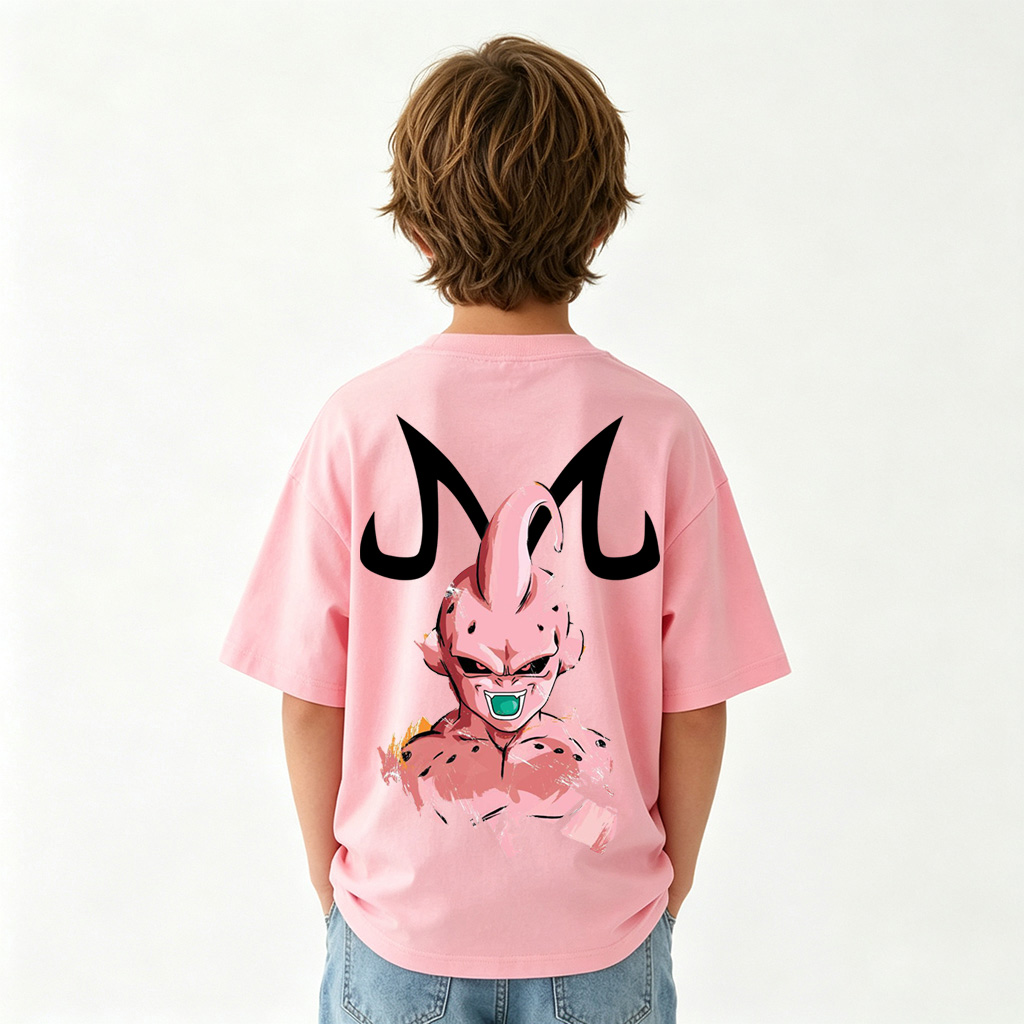 Dragon Ball Majin Buu Anime Graphic T-shirts for Kids Cartoon Print Cotton Tee