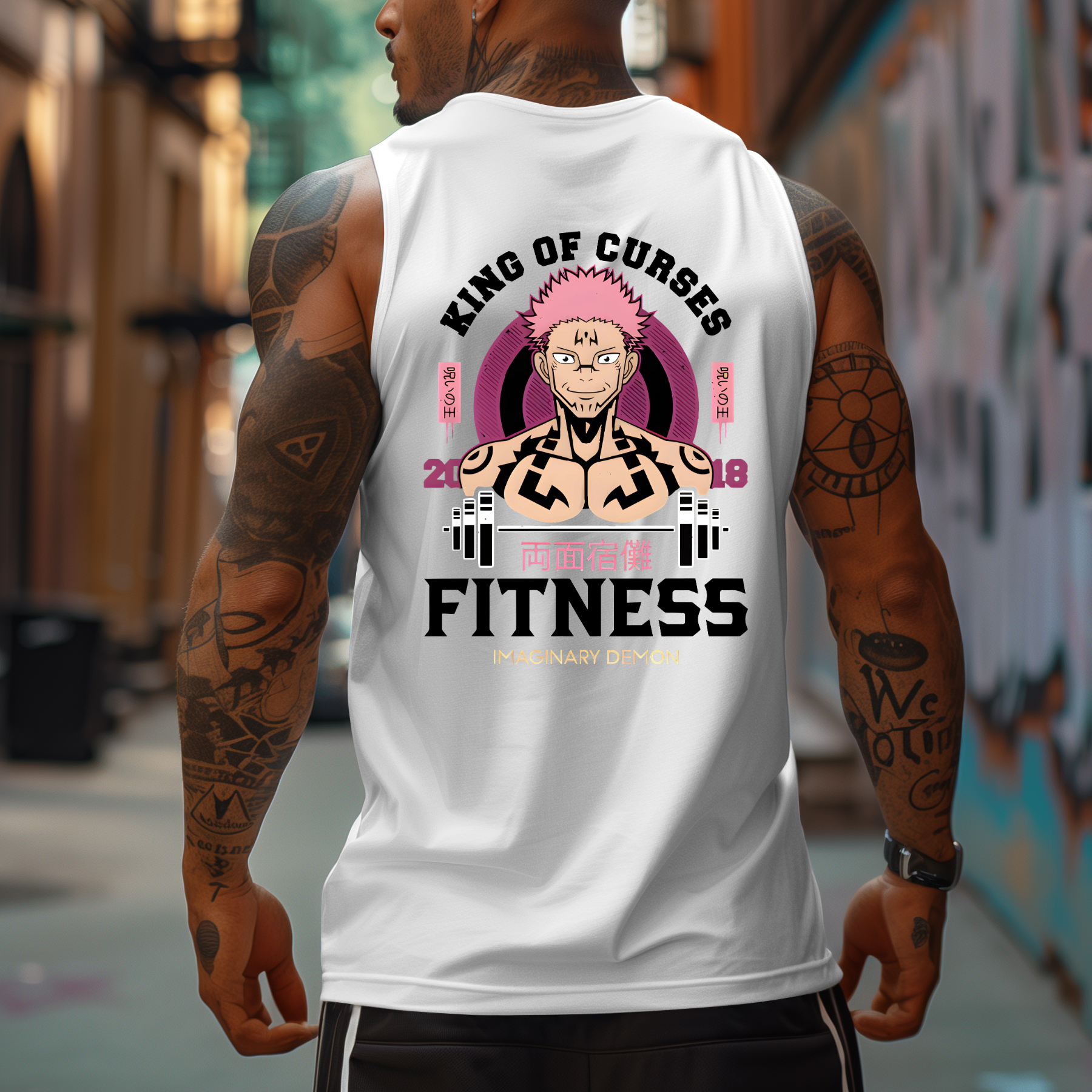 Casual Anime Fitness Printed Tank Top-AnimeClothe