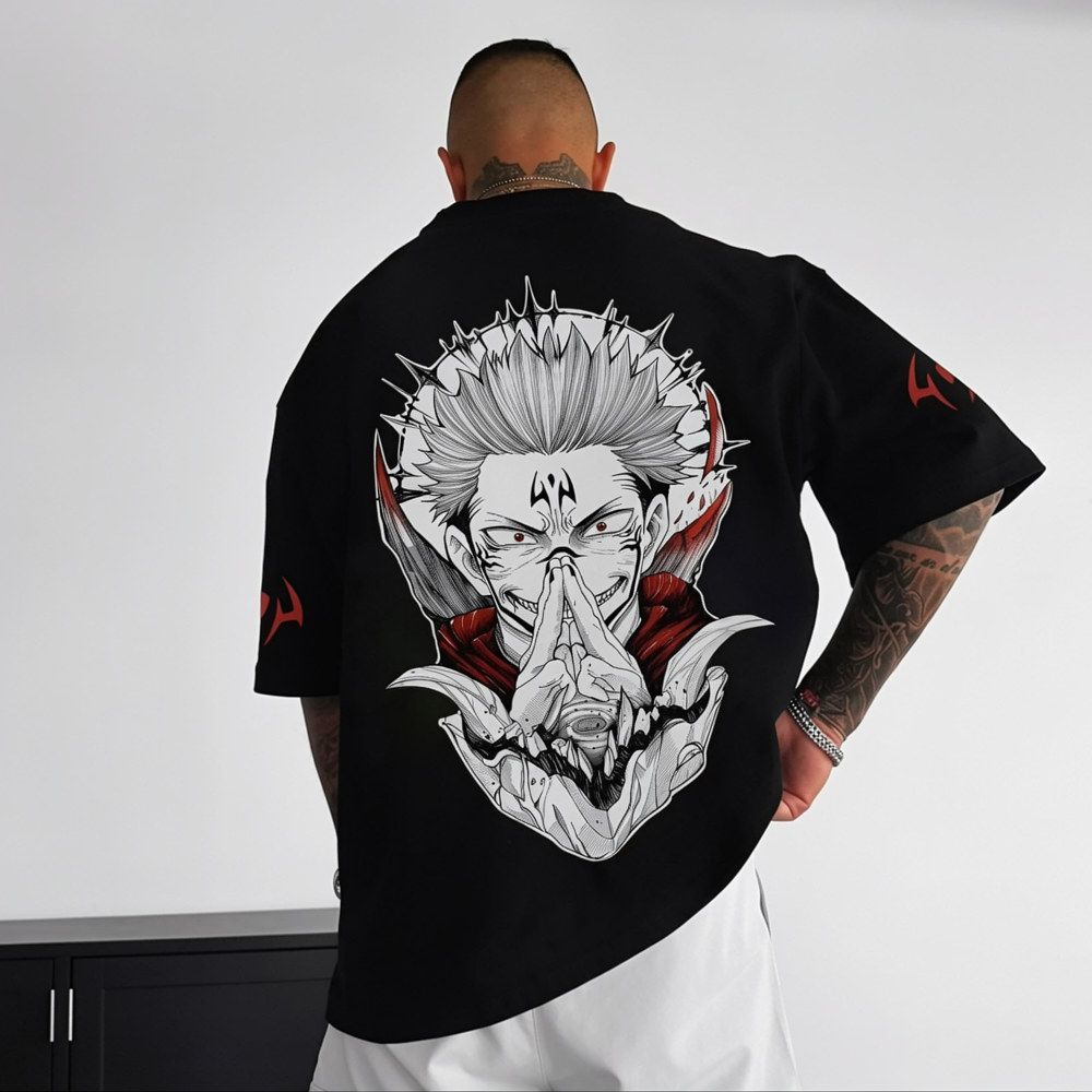 Jujutsu Kaisen Anime Theme Cartoon Print Pure Cotton T-Shirt