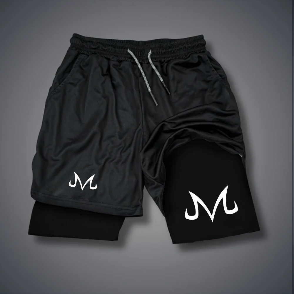 Oversized Simple Letter Anime Print Shorts