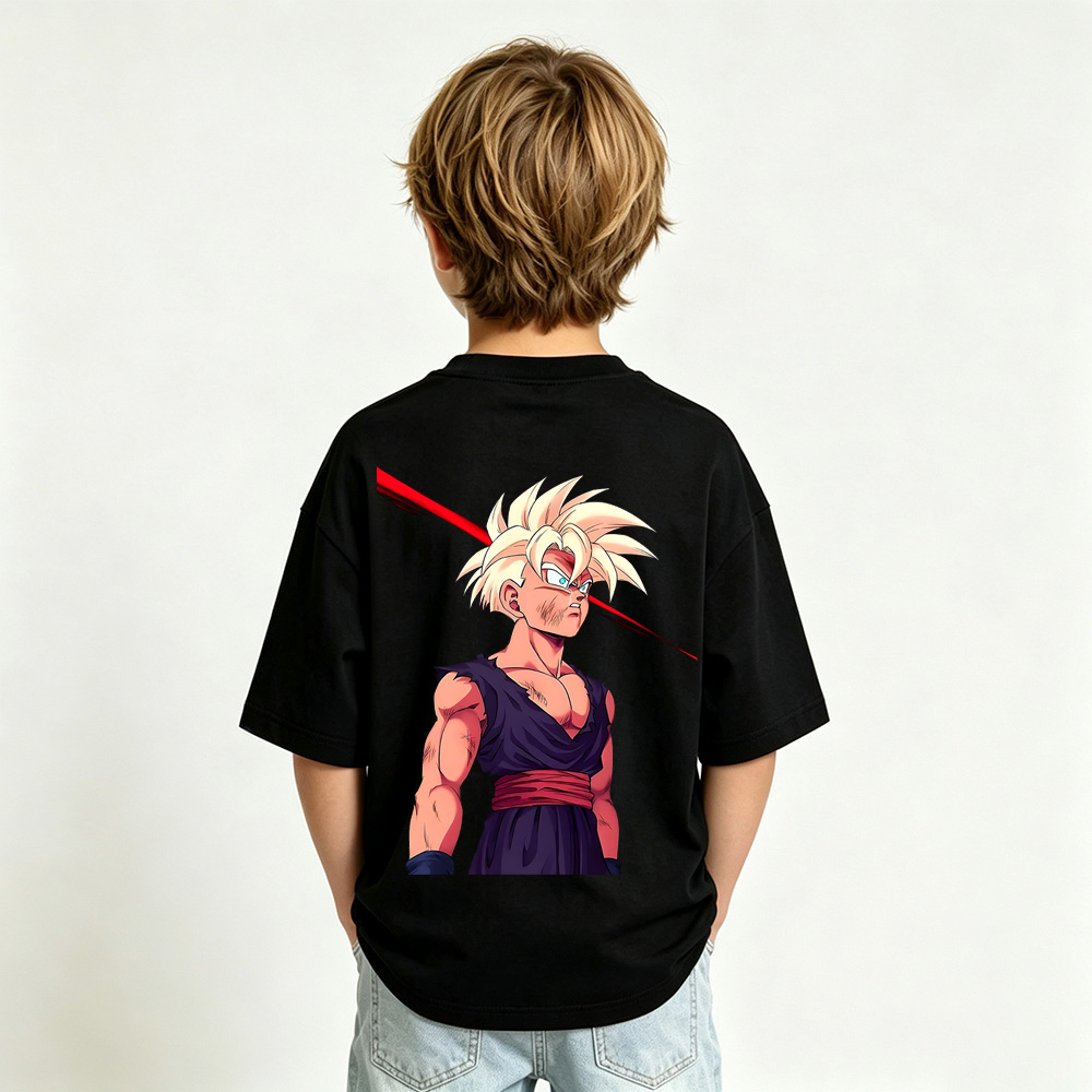 Dragon Ball Anime Graphic T-Shirt for Gohan Kids Cartoon Print Cotton Tee