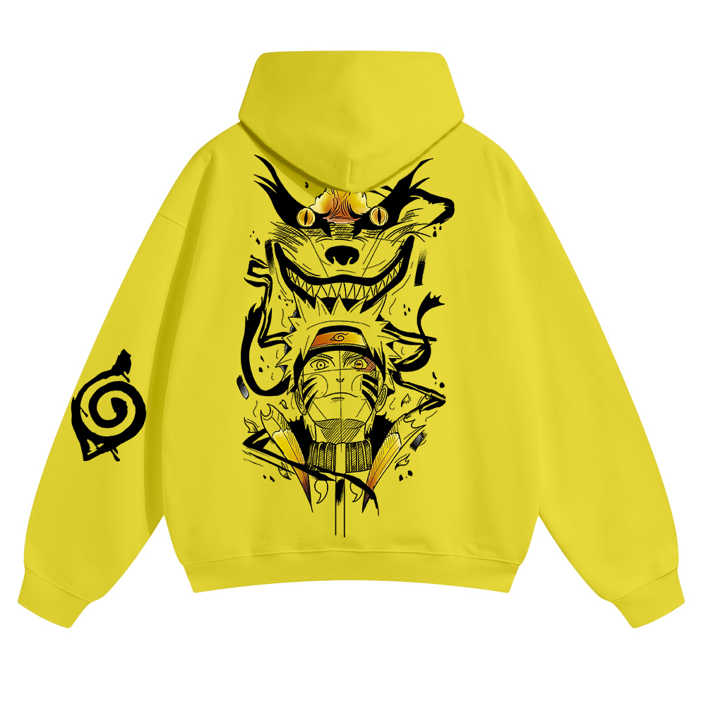 Oversized Unisex Anime Print Hoodie