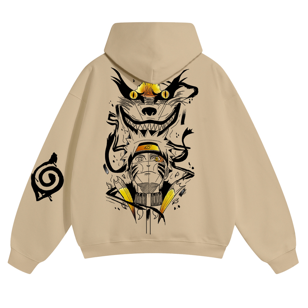Oversized Unisex Anime Print Hoodie