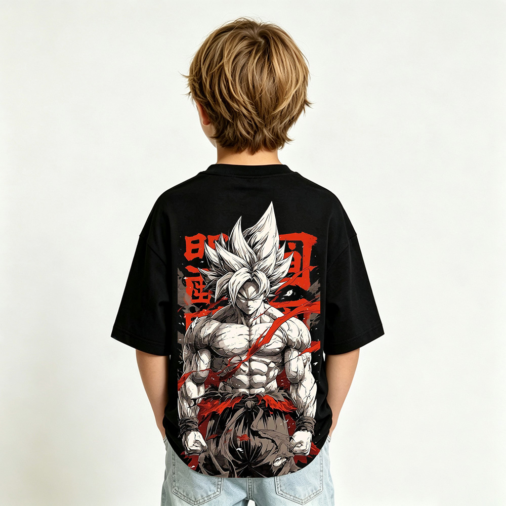 Dragon Ball Anime Graphic T-Shirt for Goku Kids Cartoon Print Cotton Tee