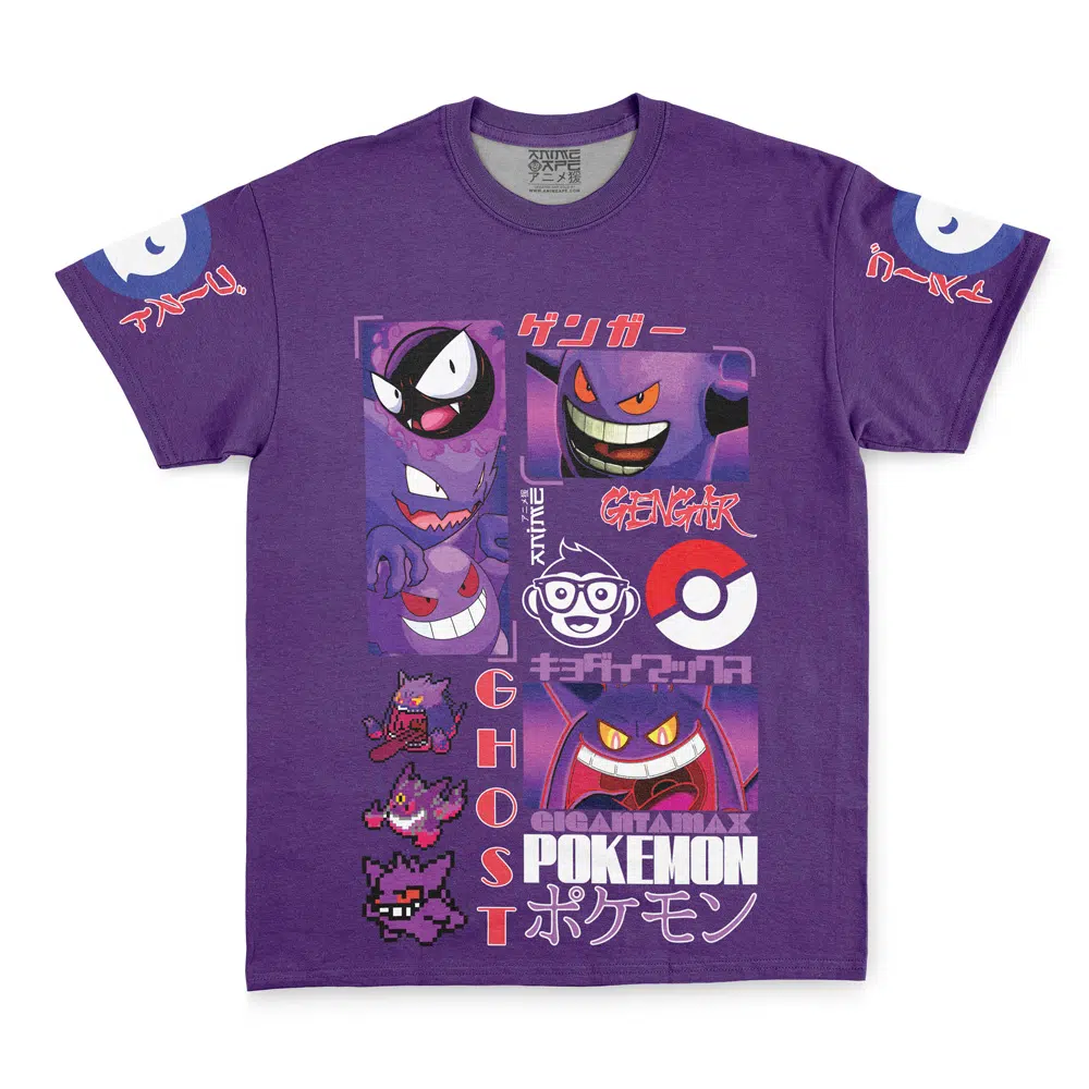 Gengar V5 Pokemon Streetwear T-Shirt-AnimeClothe