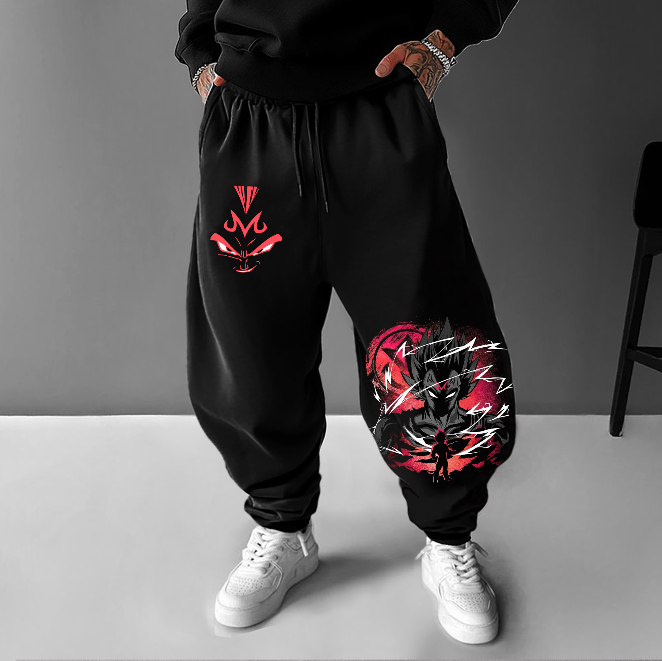 Unisex Oversized Anime Harem Pants-AnimeClothe