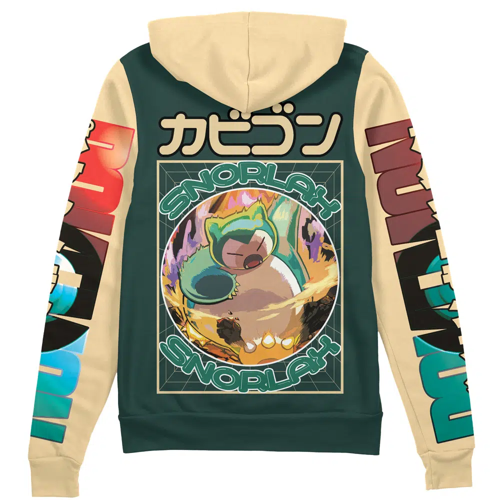 Snorlax Pokemon Streetwear Zip Hoodie Jacket